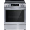 Frigidaire 30-in Glass Top 5 burners 5.3-cu ft Convection Oven Slide-In Electric Range ( Stainless steel ) Model# FCFE3083AS
