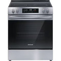 Frigidaire 30-in Glass Top 5 burners 5.3-cu ft Slide-In Electric Range ( Stainless steel ) Model# FCFE3062AS