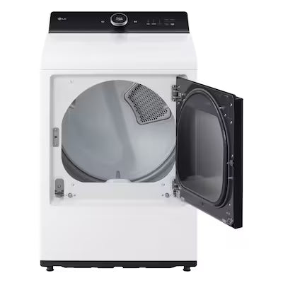 LG 7.3 cu. ft. vented SMART Gas Dryer in White with EasyLoad Door, TurboSteam and Sensor Dry Technology Model# DLGX8601WE