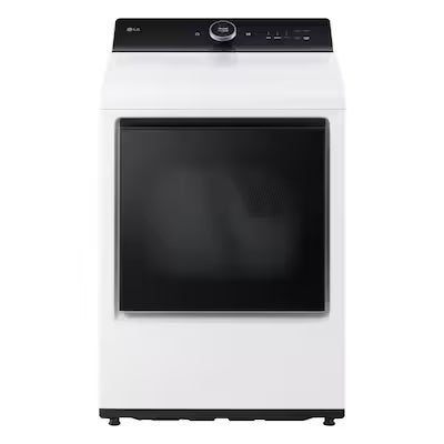 LG 7.3 cu. ft. vented SMART Gas Dryer in White with EasyLoad Door, TurboSteam and Sensor Dry Technology Model# DLGX8601WE