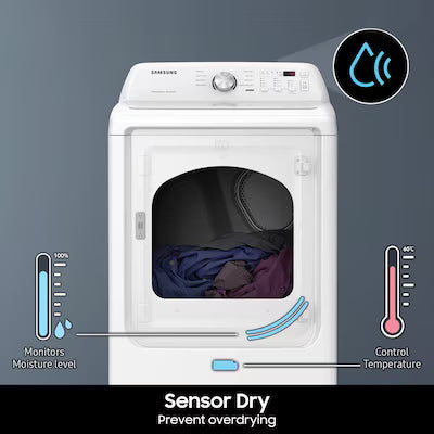 Samsung 7.2-cu ft Vented Gas Dryer ( White ) Model# DVG45T3200W