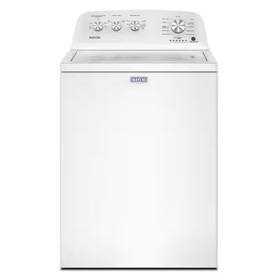 Maytag High Efficiency Agitator Small ( 3.8-cu ft ) Top-Load Washer ( White ) Model# MVW4005SW A13-01