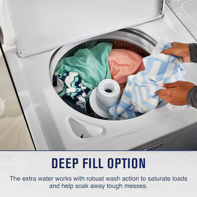 Maytag High Efficiency Agitator Small ( 3.8-cu ft ) Top-Load Washer ( White ) Model# MVW4005SW A13-01