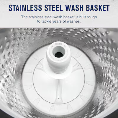 Maytag High Efficiency Agitator Small ( 3.8-cu ft ) Top-Load Washer ( White ) Model# MVW4005SW A13-01