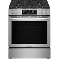 Frigidaire Gallery 30-in 5 burners 5.1-cu ft Air Fry Convection Oven Freestanding Natural Gas Range ( Stainless Steel ) Model# GCFG3059BF