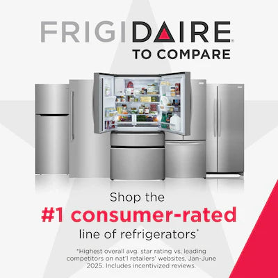 Frigidaire Gallery Counter-Depth 22.6-cu ft 3 -Door 36-in Wide French Door Refrigerator with Dual Ice Maker with Water and Ice Dispenser ( Fingerprint Resistant Stainless Steel ) Model# GRFC2353AF