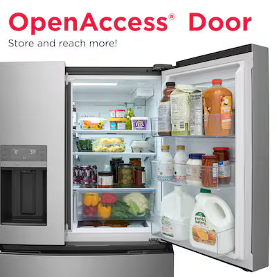 Frigidaire 26 cu. ft. Standard-Depth 4-Door French Door Refrigerator in Fingerprint-Resistant Stainless Steel Look Model# FRMS274TAV