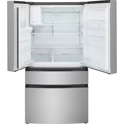 Frigidaire 26 cu. ft. Standard-Depth 4-Door French Door Refrigerator in Fingerprint-Resistant Stainless Steel Look Model# FRMS274TAV