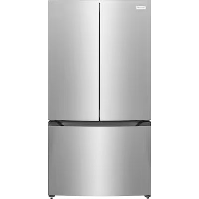Frigidaire Counter-Depth 19.9-cu ft 3 -Door 35.5-in Wide French Door Refrigerator with Ice Maker with Water Dispenser ( Fingerprint Resistant Stainless Steel Look ) Model# FRFG2011AV