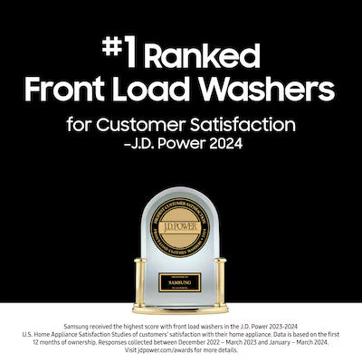 Samsung High Efficiency Stackable Large ( 4.5-cu ft ) Front-Load Washer ( White ) Model# WF45T6000AW