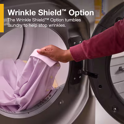 Whirlpool 7.4-cu ft Stackable Vented Gas Dryer ( Radiant Silver ) Model# WGD5720RR A13-28