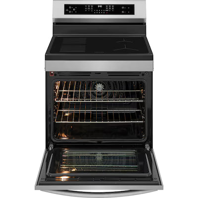 Frigidaire Gallery 4 Burner Elements Free-Standing Induction Range in Stainless Steel with Air Fry Model# GCRI306HBF