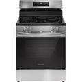 Frigidaire 30-in Glass Top 5 burners 5.3-cu ft Freestanding Electric Range ( Fingerprint Resistant Stainless Steel ) Model# FCRE306LAF