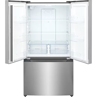 Frigidaire Counter-Depth 19.9-cu ft 3 -Door 35.5-in Wide French Door Refrigerator with Ice Maker with Water Dispenser ( Fingerprint Resistant Stainless Steel Look ) Model# FRFG2011AV
