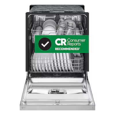 LG 24-in Front Control Built-in Dishwasher ( Stainless Steel Look ) , NeveRust Stainless Steel Tub and AutoLeak Detection , 52-Decibel Model# LDFC2423V