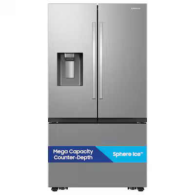 Samsung Counter-Depth Sphere Ice 26-cu ft 3 -Door 36-in Wide with Dual Ice Maker ( Fingerprint Resistant Stainless Steel ) ENERGY STAR Certified Model# RF70F27SER