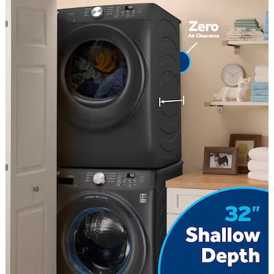 GE UltraFresh Vent System Stackable Large ( 4.6-cu ft ) Front-Load Washer ( Carbon Graphite ) Model# GFW350SPYDS