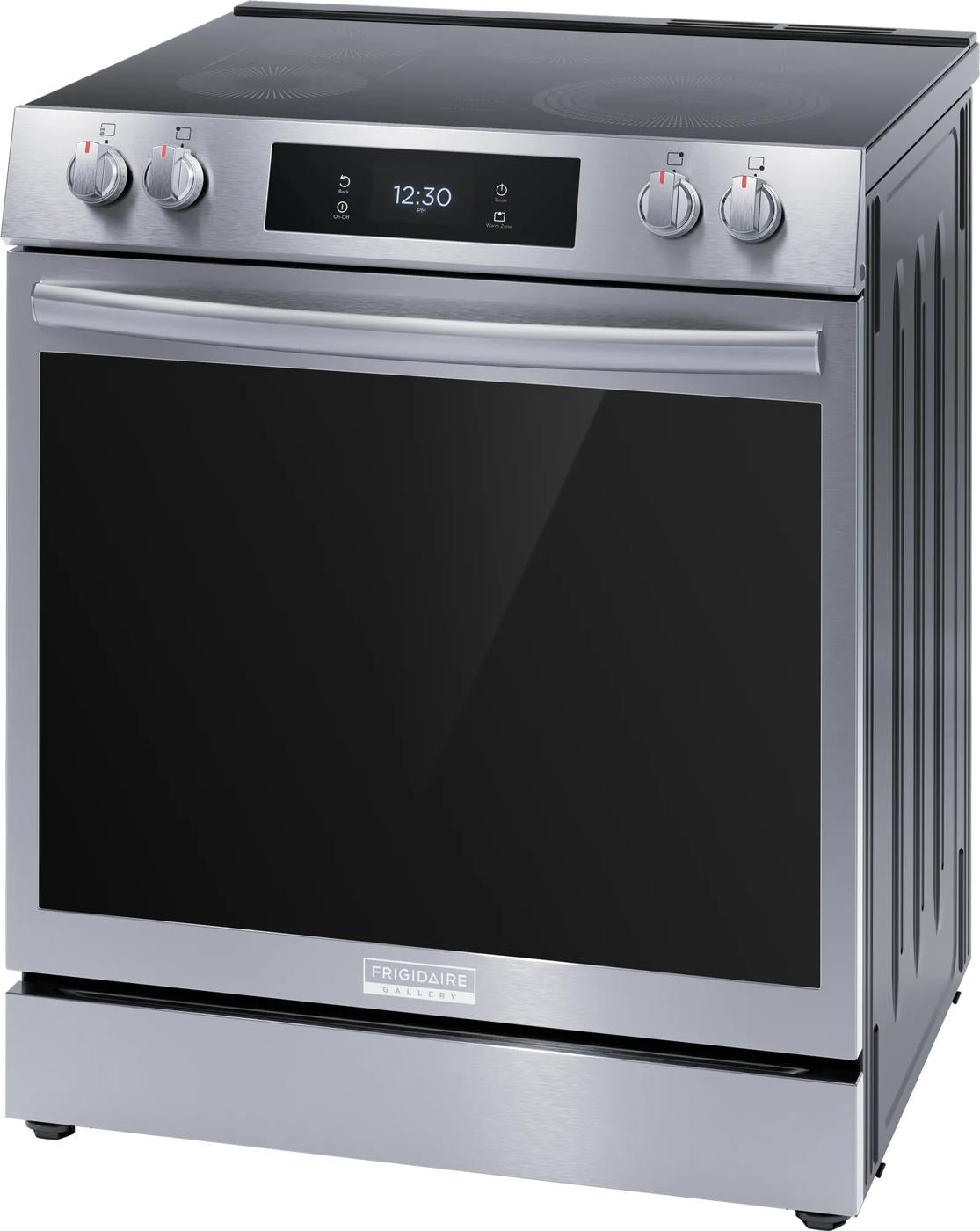 Frigidaire Gallery 30 in. 6.2 cu.ft. 5 Burner Element Slide-In Electric Range with Total Convection & Air Fry in SmudgeProof Stainless Model# GCFE306CBF