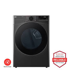 LG True Steam 7.4-cu ft Stackable Vented Electric Dryer with Steam Cycle ( Black Steel ) Model# DLEX4080B