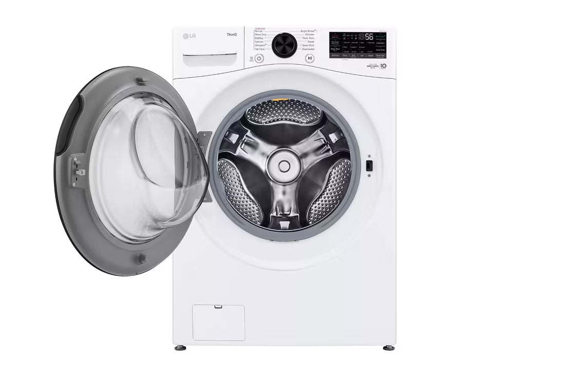 LG TurboWash 360 High Efficiency Stackable Medium ( 4.5-cu ft ) Front-Load Washer with Steam Cycle ( White ) Model# WM4080HWA