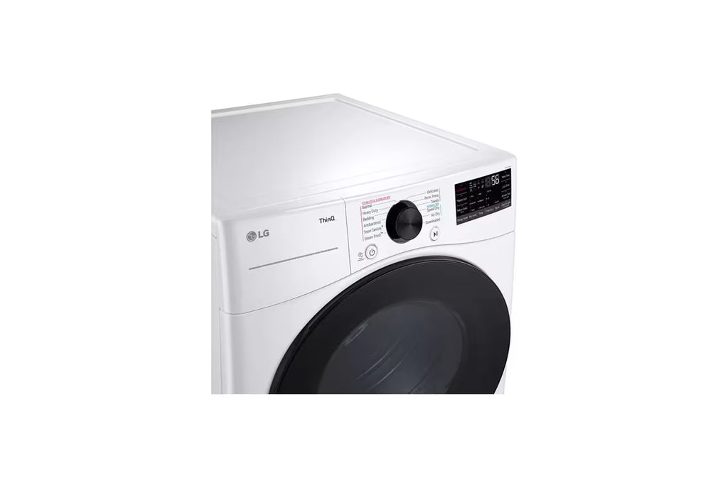 LG True Steam 7.4-cu ft Stackable Vented Electric Dryer with Steam Cycle ( White ) Model# DLEX4080W
