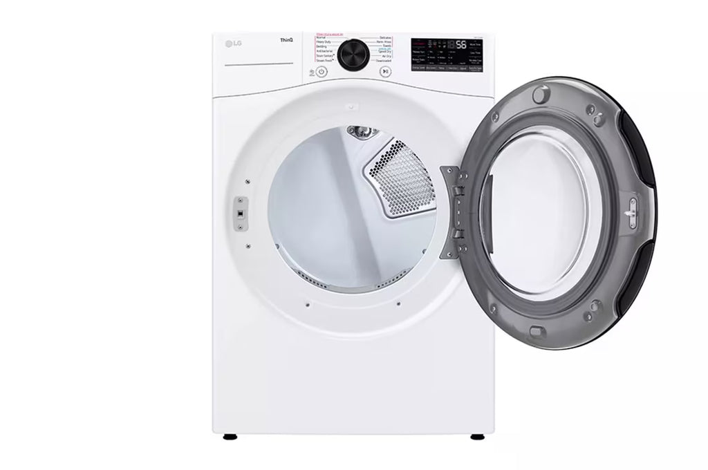 LG True Steam 7.4-cu ft Stackable Vented Electric Dryer with Steam Cycle ( White ) Model# DLEX4080W