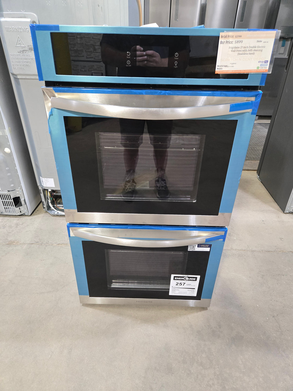 Frigidaire 27 inch Double Electric Wall Oven with Self-cleaning ( Stainless Steel ) Model# FCWD2727AS