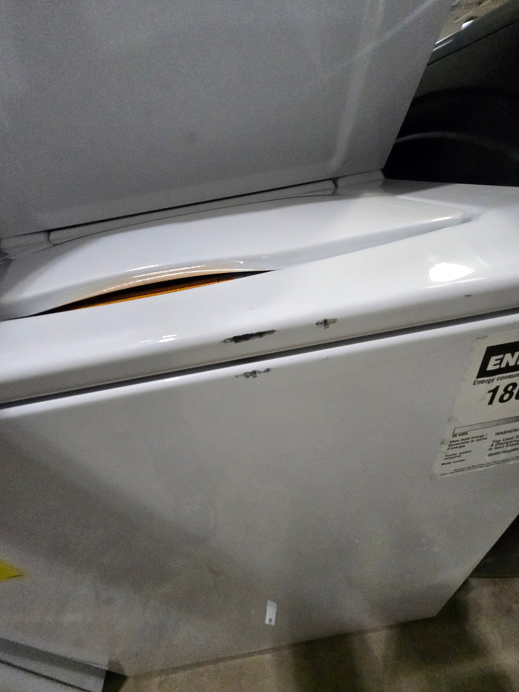 GE Gas Stacked Laundry Center with 3.8-cu ft Top load Washer and 5.9-cu ft Dryer White Model# GUD27GSSMWW