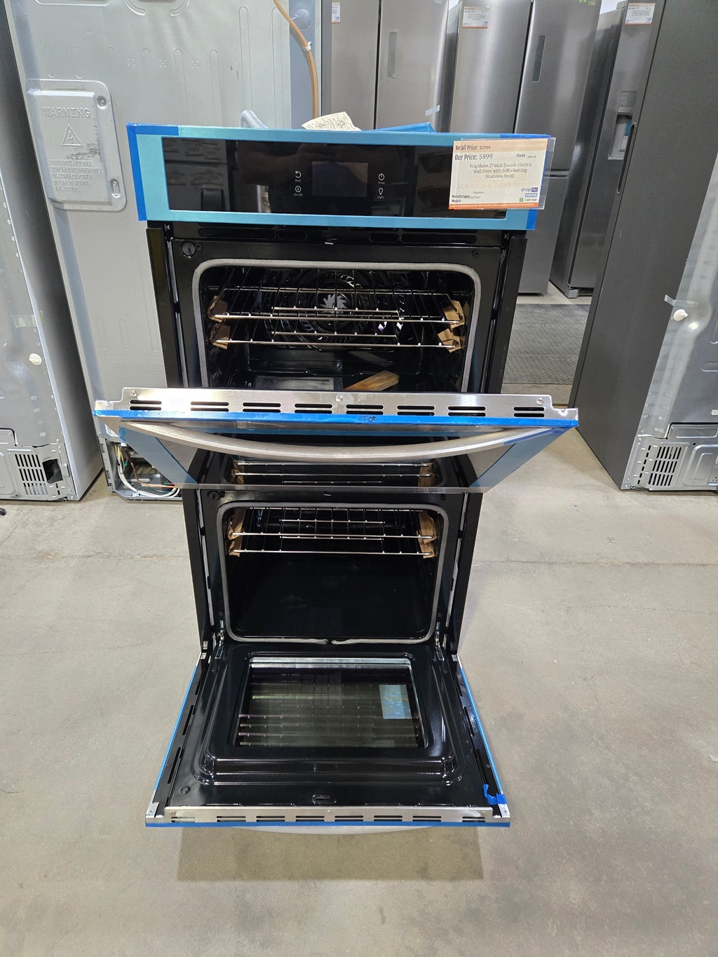 Frigidaire 27 inch Double Electric Wall Oven with Self-cleaning ( Stainless Steel ) Model# FCWD2727AS