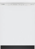 Bosch 100 Series 24-in Front Control Built-in Dishwasher ( White ) , PrecisionWash and PureDry , 48-Decibel Model# SHE41CM2N